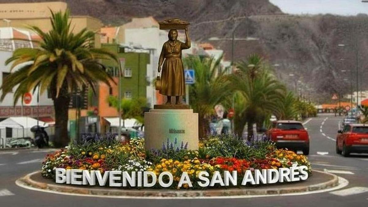 Ilustración elaborada con Inteligencia Artifical que muestra la nueva entrada de San Andrés, a propuesta de sus vecinos.