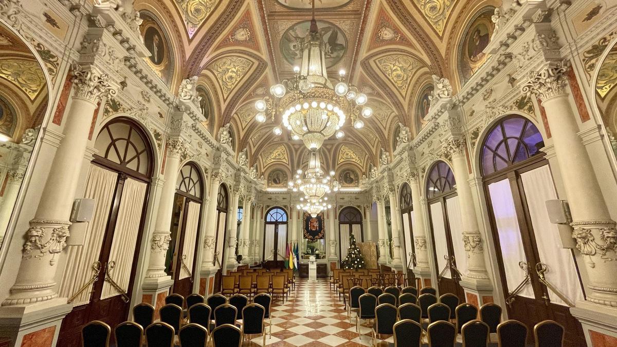 Salón de los Espejos del Ayuntamiento de Málaga.