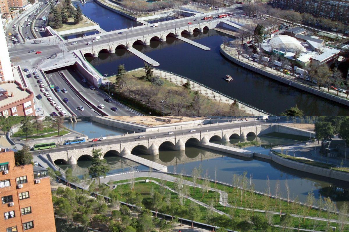 Antes y después del Puente de Segovia
