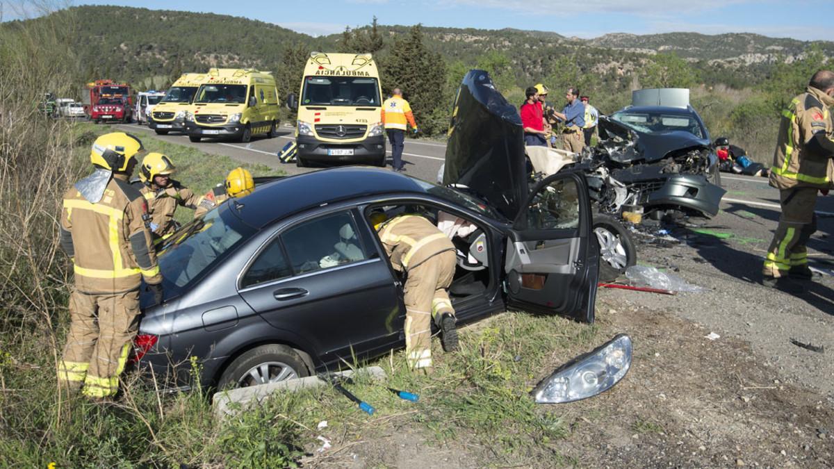 Accidente de carretera en la C-12.