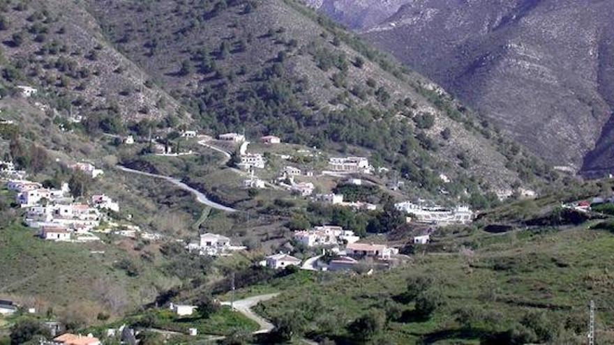 Imagen de diseminados, algunos de ellos irregulares, en la comarca de la Axarquía.
