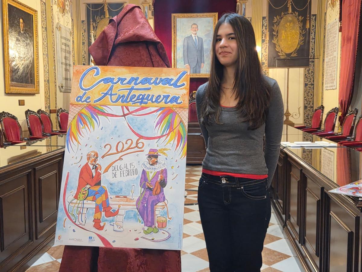 El cartel del Carnaval de Antequera ha sido elaborado por Vivian Souza Pereira, estudiante de Bachillerato de Artes del IES Pedro Espinosa