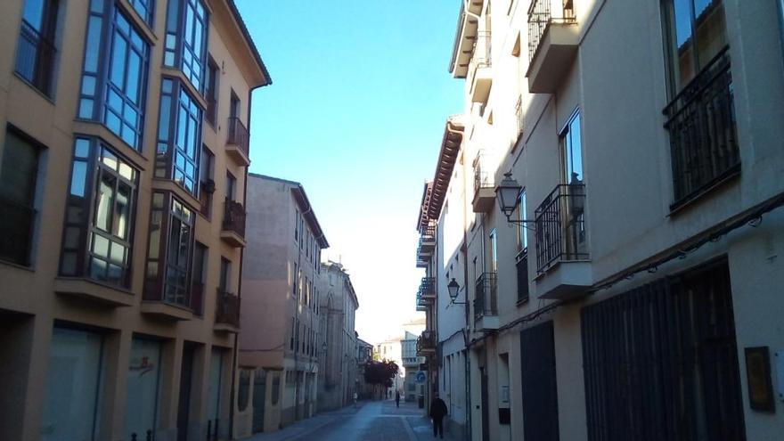 La Rúa de los Francos de la capital, esta mañana de martes.