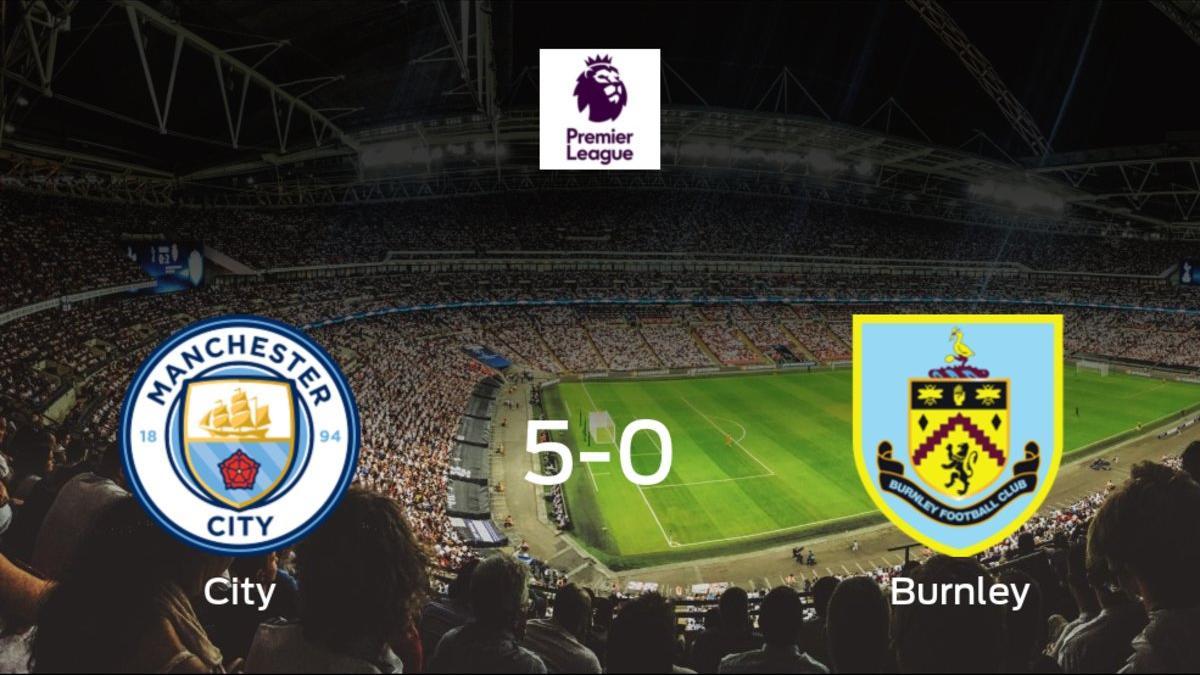 El Manchester City muestra su poderío tras golear al Burnley (5-0)