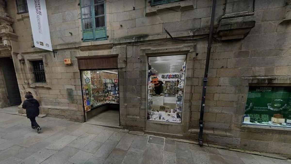 La rúa do Vilar ha sido una de las afectadas por el corte de luz