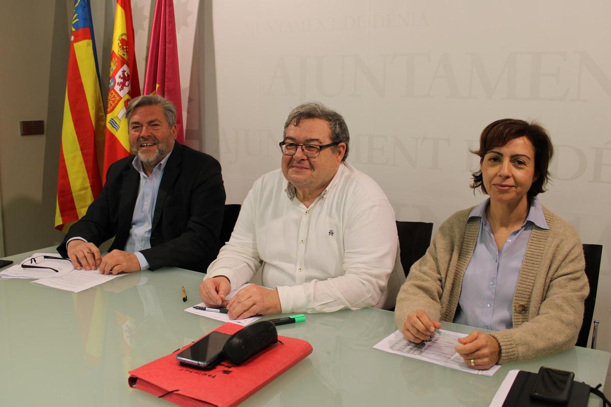Els regidors Rafa Carrió, Paco Roselló y Maria Josep Ripoll