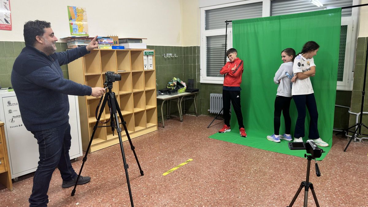 Grabación del vídeo en el CEIP Nuestra Señora de Gracia de Bermillo de Sayago