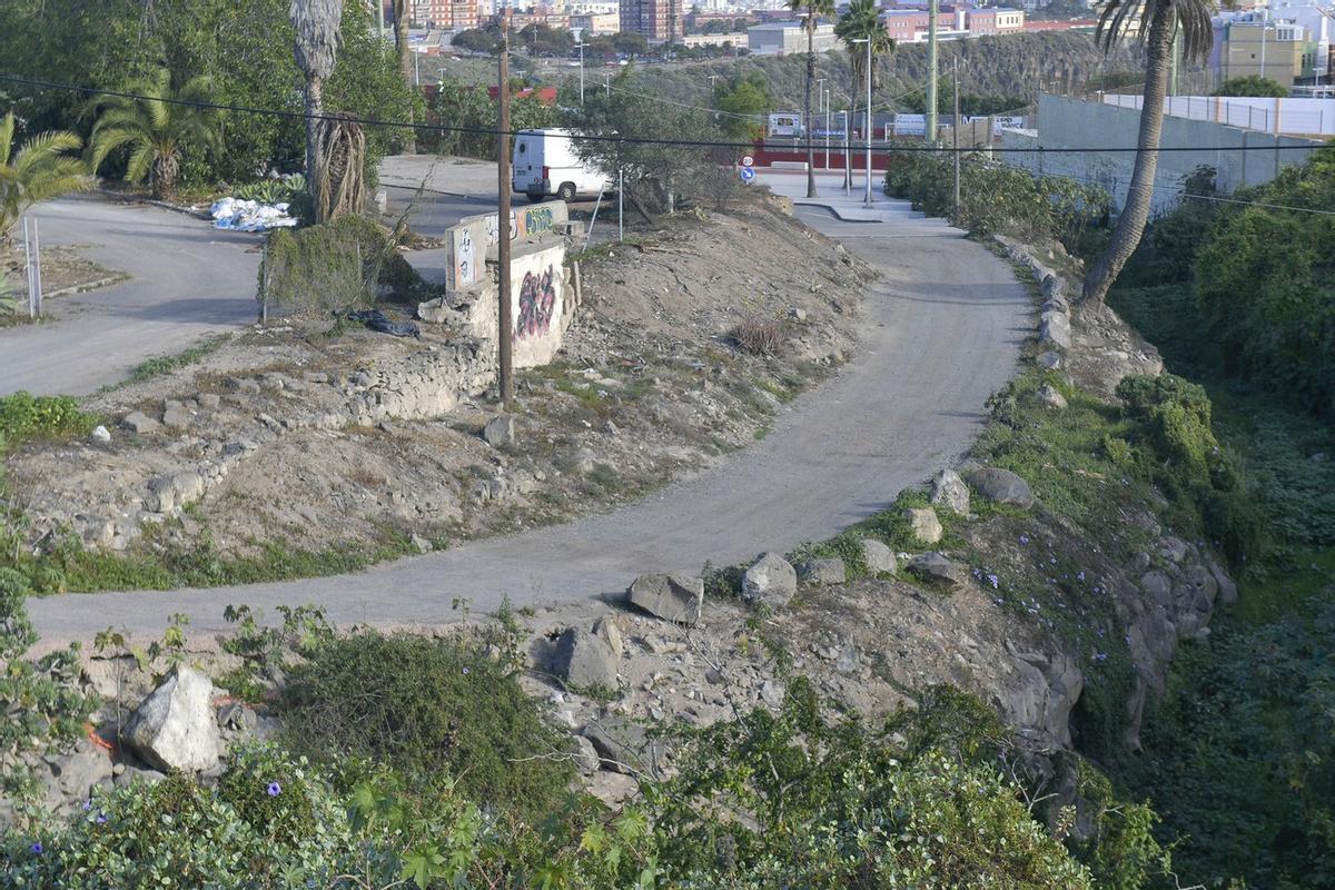 Imágenes de la calle Jerónimo Saavedra, en Lomo Blanco