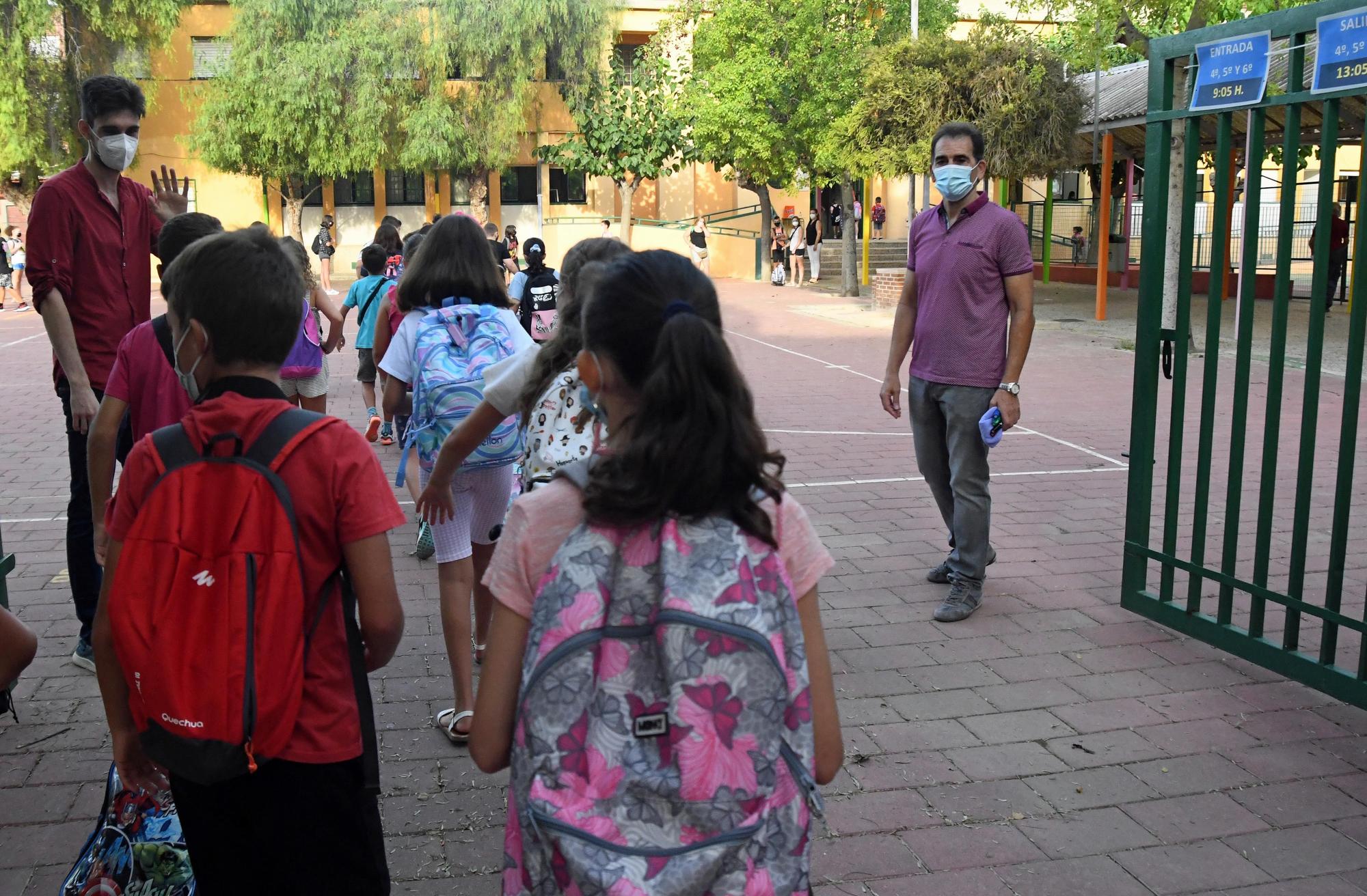 Vuelta al cole en Murcia: así han arrancado las clases en el colegio Vistabella de Alcantarilla