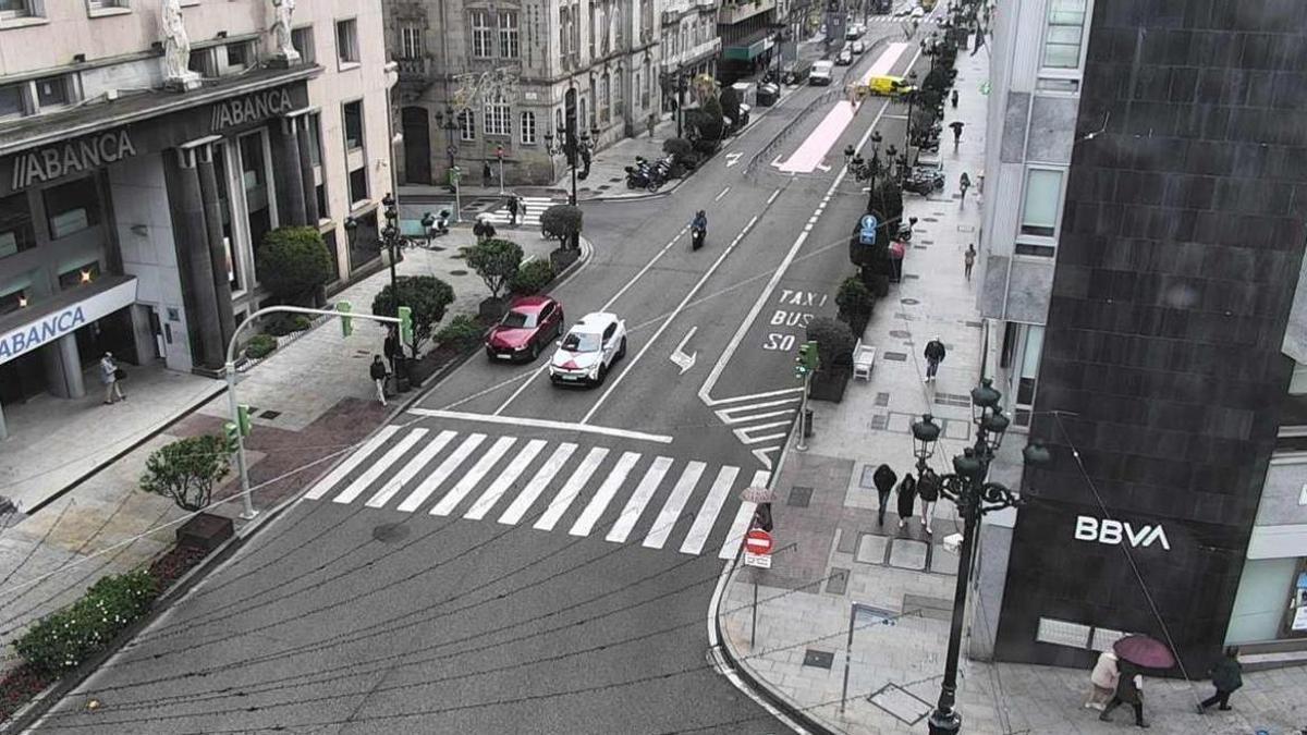 Vigo inicia los cortes de tráfico por la Navidad 2025.