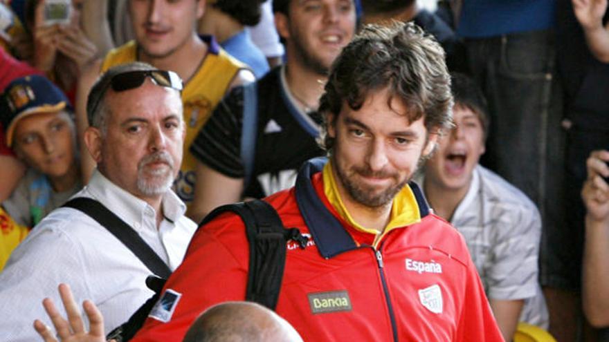 El abandaderado español en los JJOO de Londres, Pau Gasol.