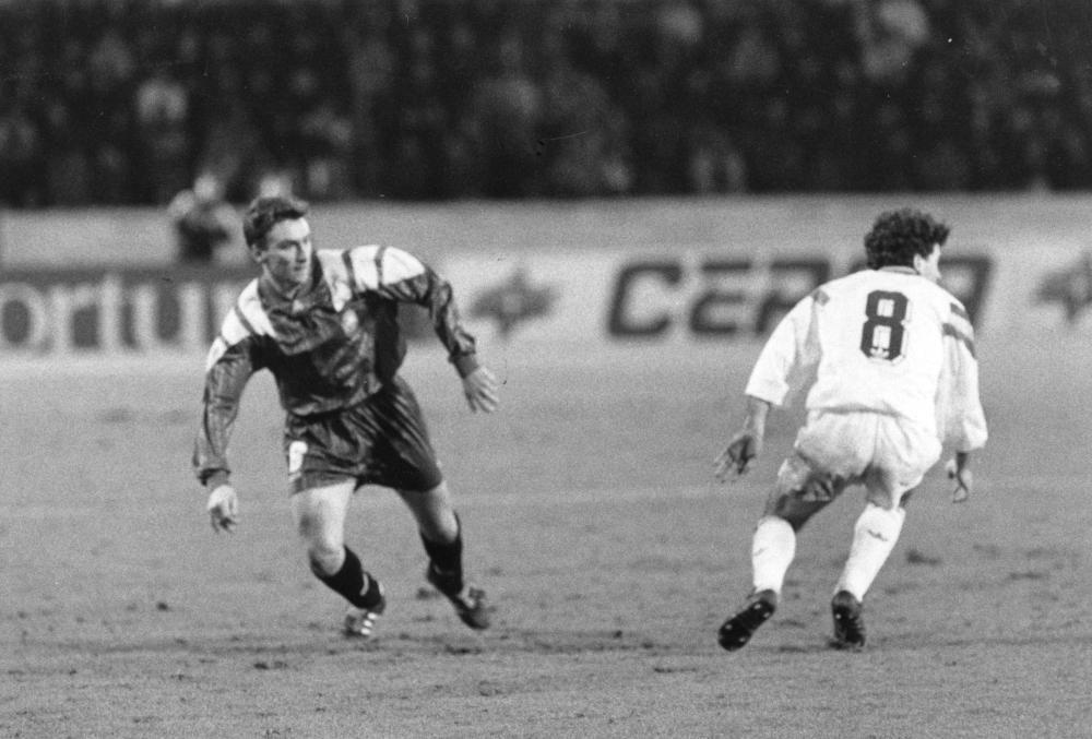 Tuvieron que pasar 44 años hasta que el Celta tuviese representantes en un Mundial: Jorge Otero y Santiago Cañizares. En la imagen, el lateral de Nigrán en un partido preparatorio jugado en Balaídos contra Portugal