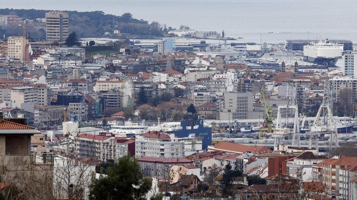 Una vista parcial de la ciudad de Vigo
