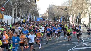 Salida de la Marató de Barcelona 2024