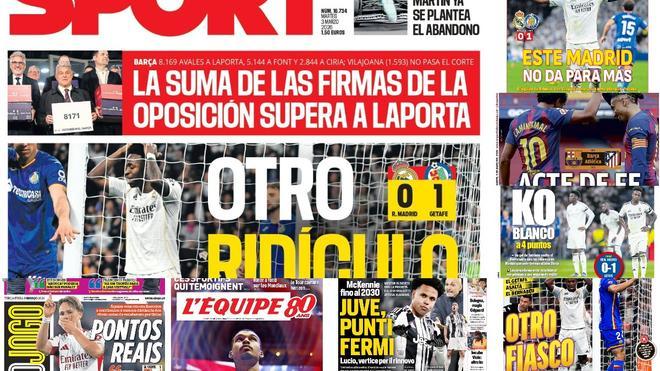 Estas son las portadas de la prensa deportiva de hoy