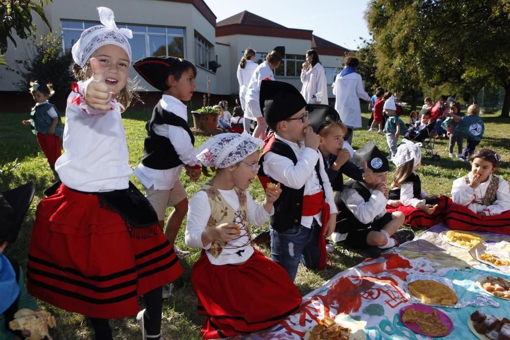 Merienda en el colegio infantil San Eutiquio de Gijón