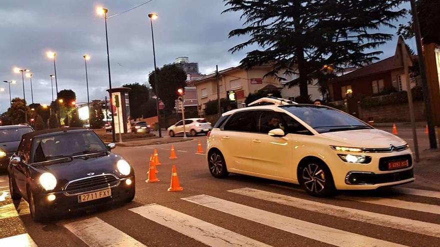 el coche autónomo por Gran Vía en horario nocturno. // Alberto Blanco