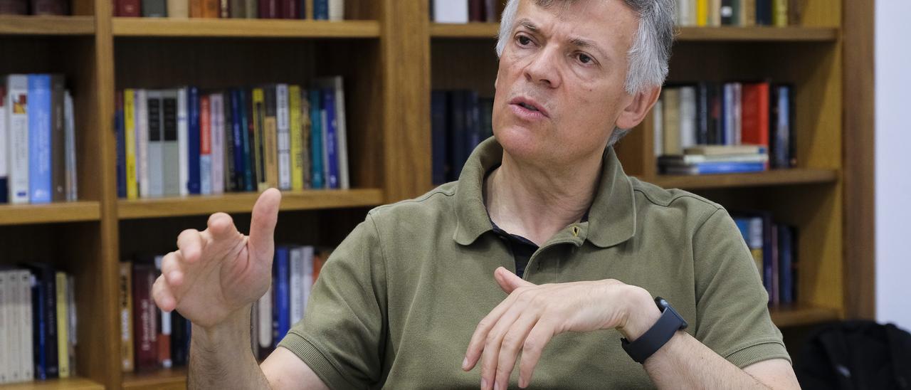 John Constable esta mañana en la sede de la Universidad de Las Hespérides en la capital grancanaria.