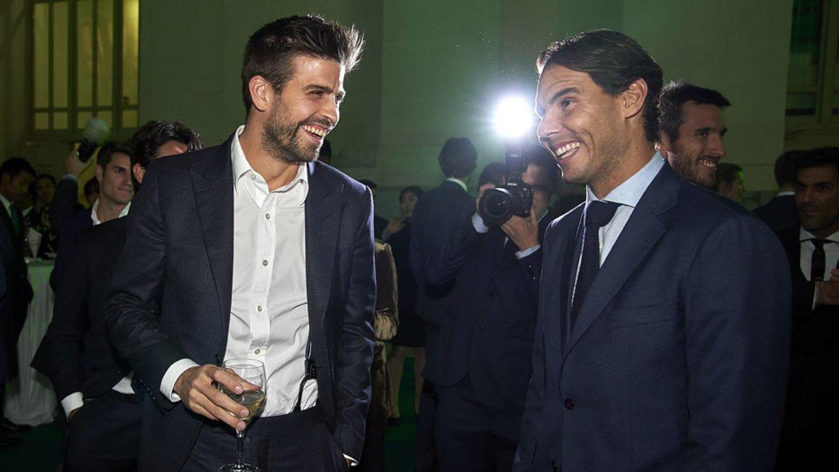 Piqué y Nadal charlaron durante la cena oficial