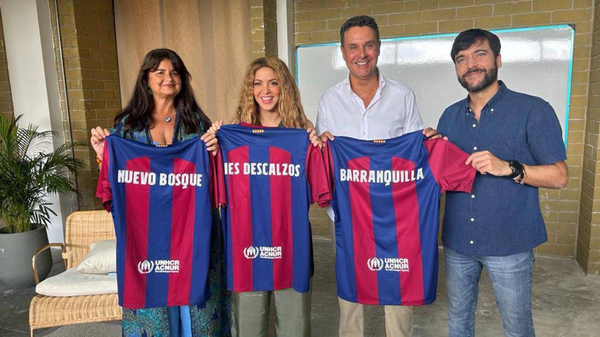 Shakira y Marta Segú, la directora de la Fundación del Barça