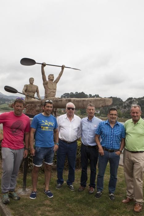 Reunión de algunos de los ganadores absolutos del Descenso Internacional del Sella en Ribadesella