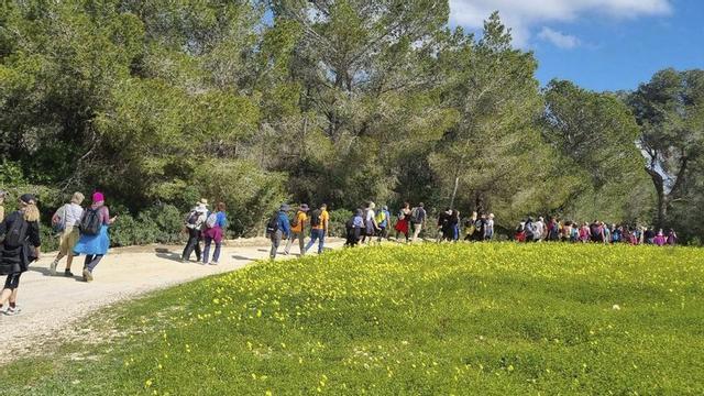 Caminata organizado por la plataforrma en Ibiza.
