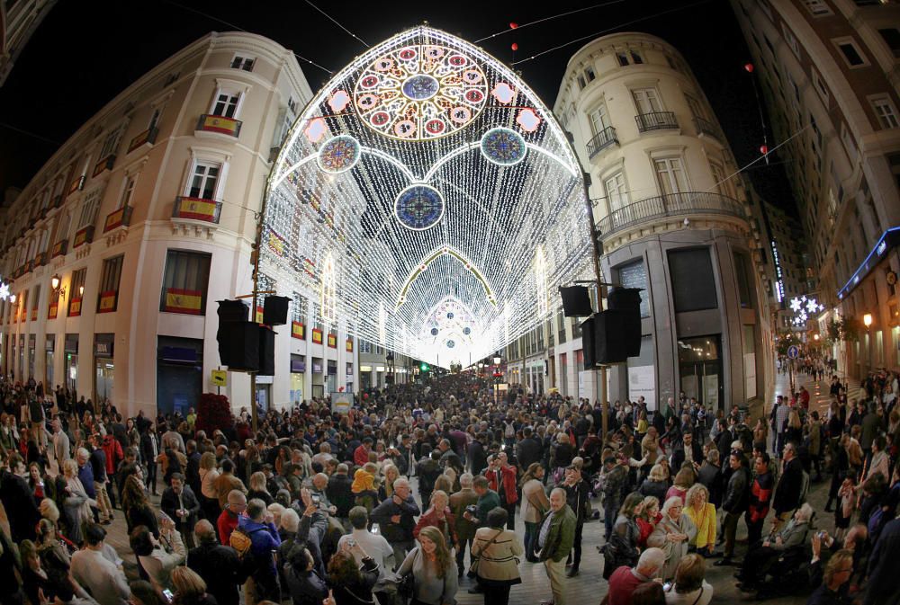 El encendido de las luces de Navidad de la calle Larios