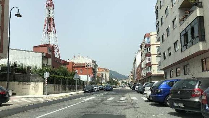 Paso de peatones borroso en la Avenida de Vigo. // S.Á.