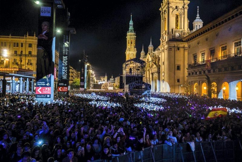 El espectáculo de Máxima FM en la Plaza del Pilar