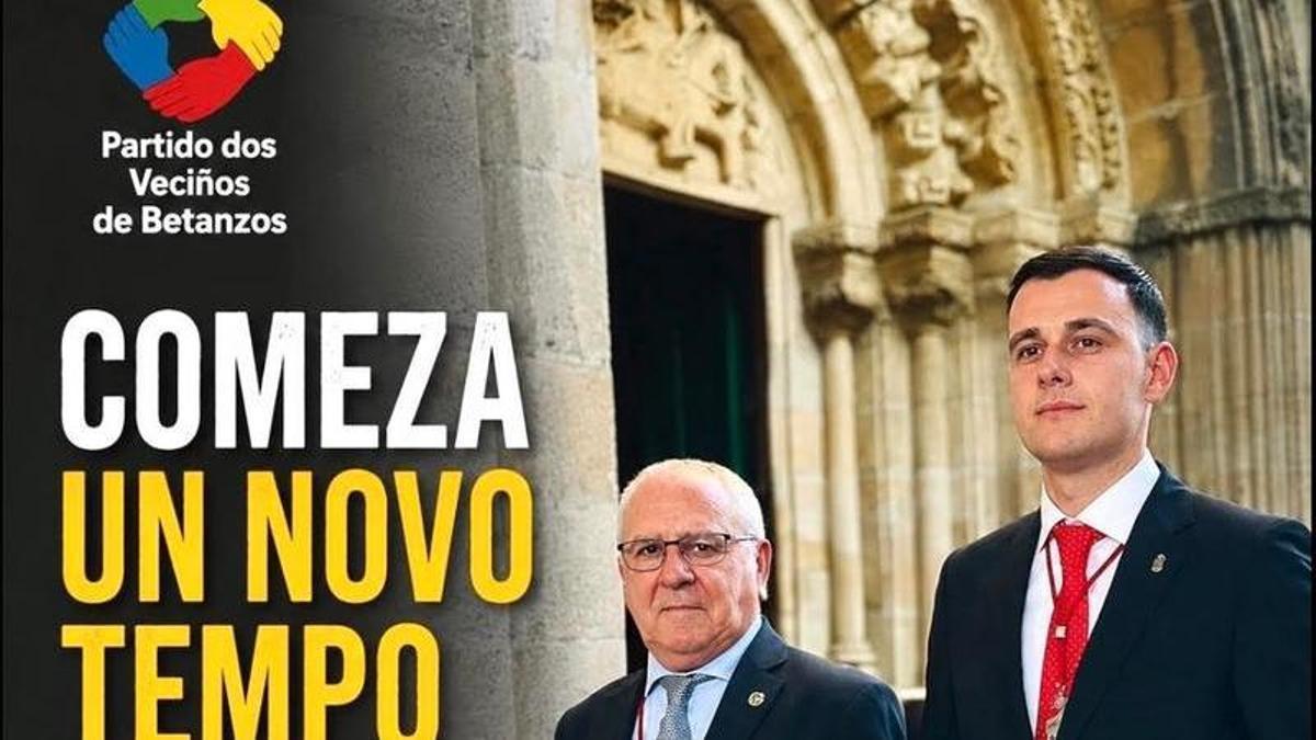 Cartel del Partido dos Veciños de Betanzos
