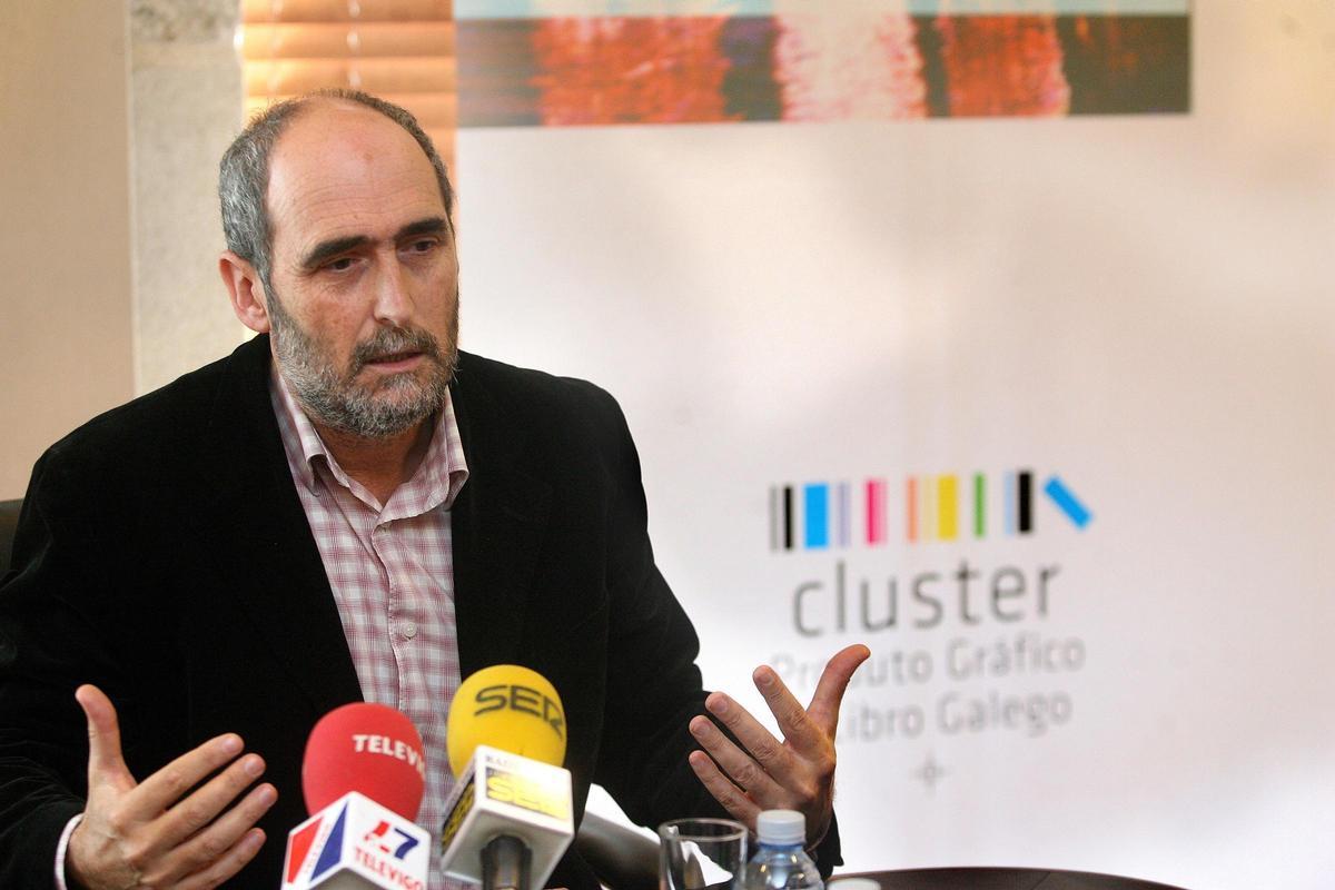 Jacobo Bermejo, fundador de Tórculo, durante su etapa como presidente del Cluster do Produto Gráfico e Libro Galego