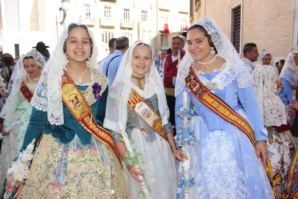 Falleras mayores 2019 en la Procesión de la Virgen