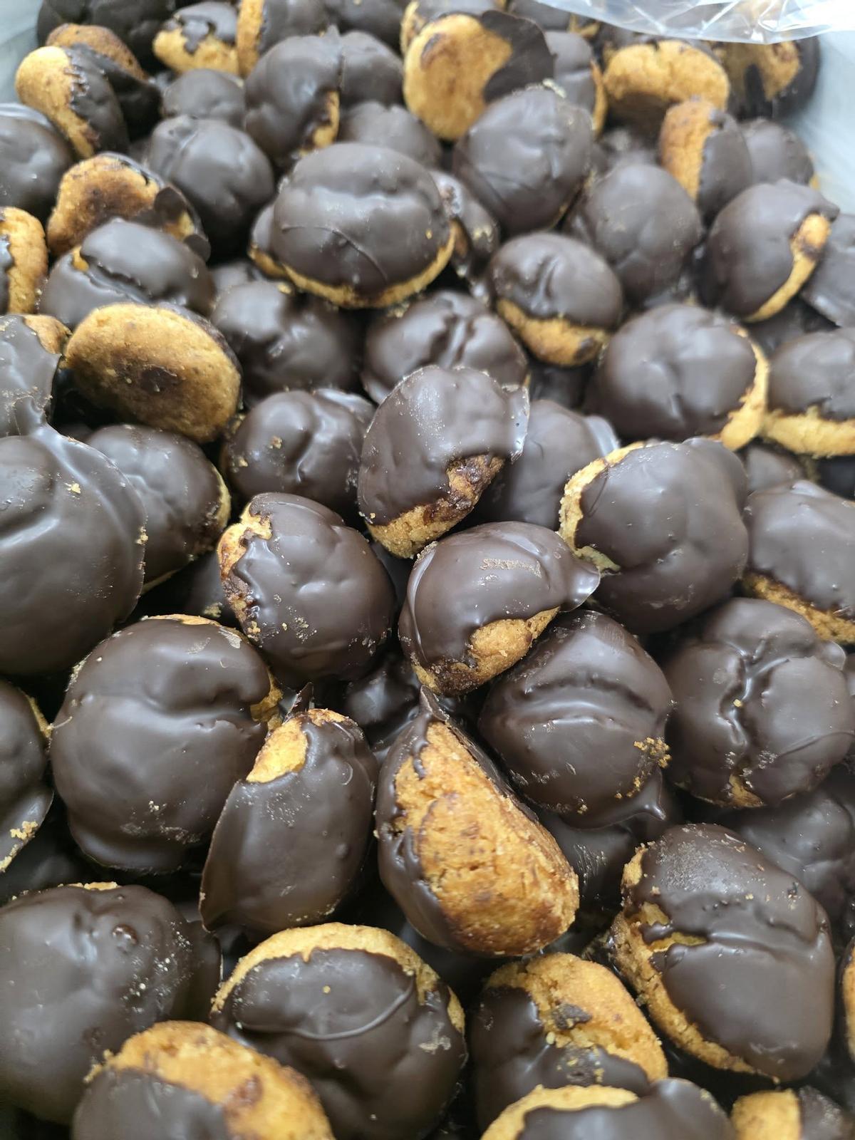 Aceitadas de chocolate.