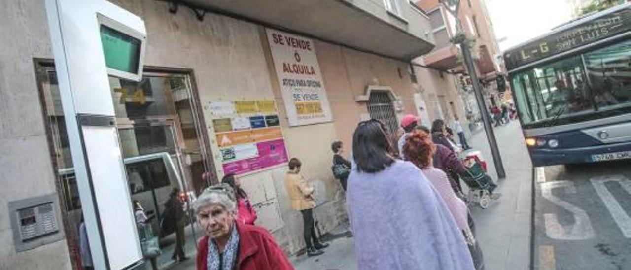 Imagen de una de las principales paradas de autobús urbano en Torrevieja.