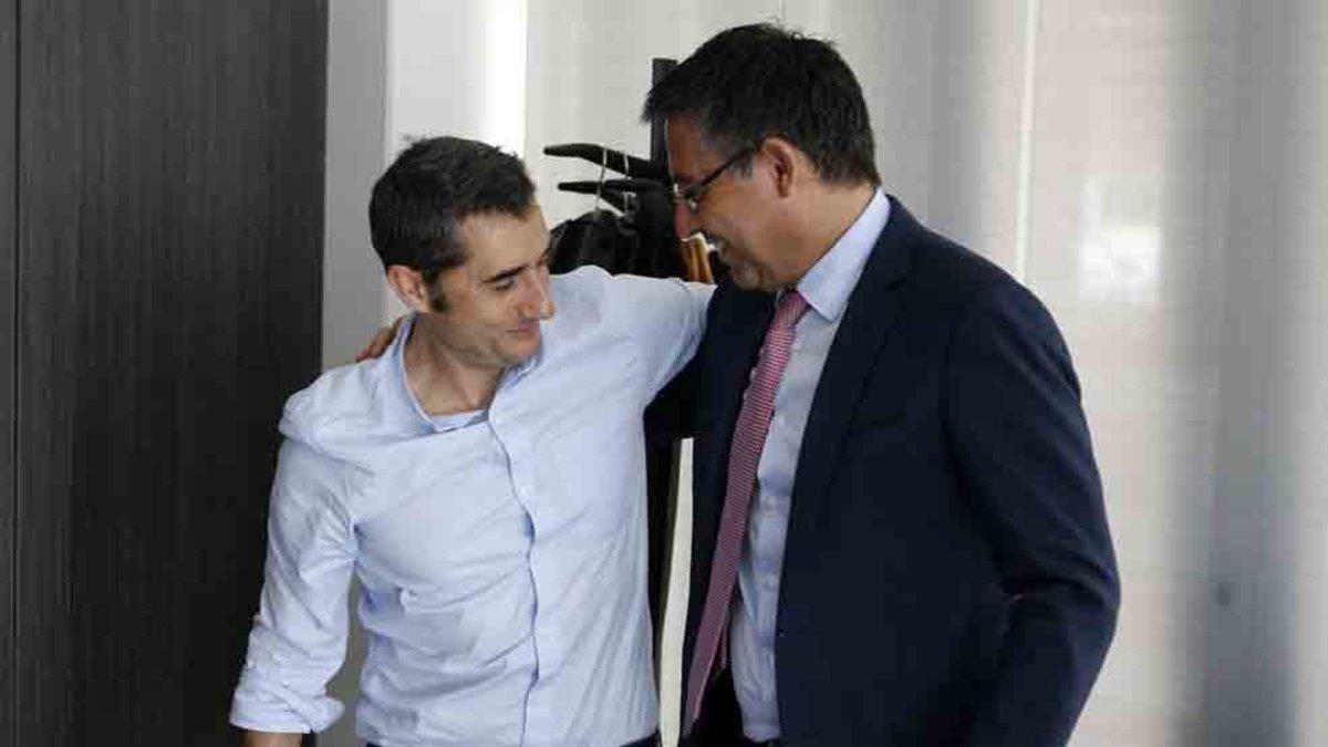 Bartomeu mostró su apoyo a Valverde