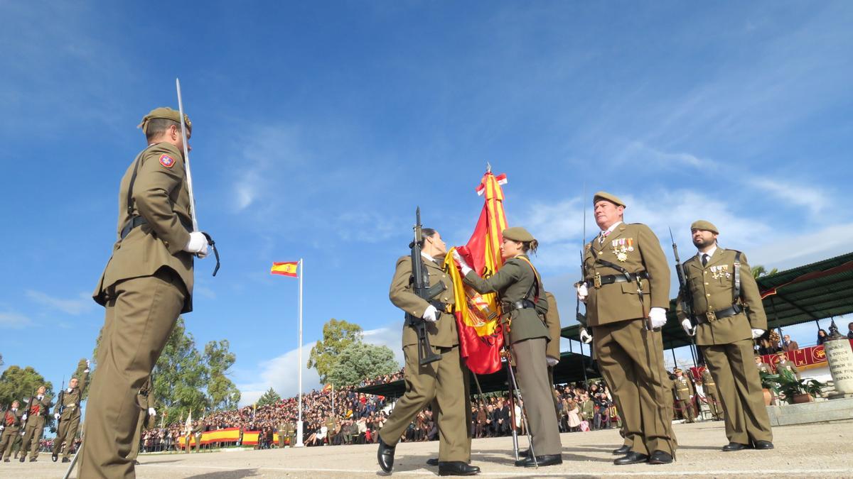 Jura de bandera celebrada en Cáceres en una foto de archivo.