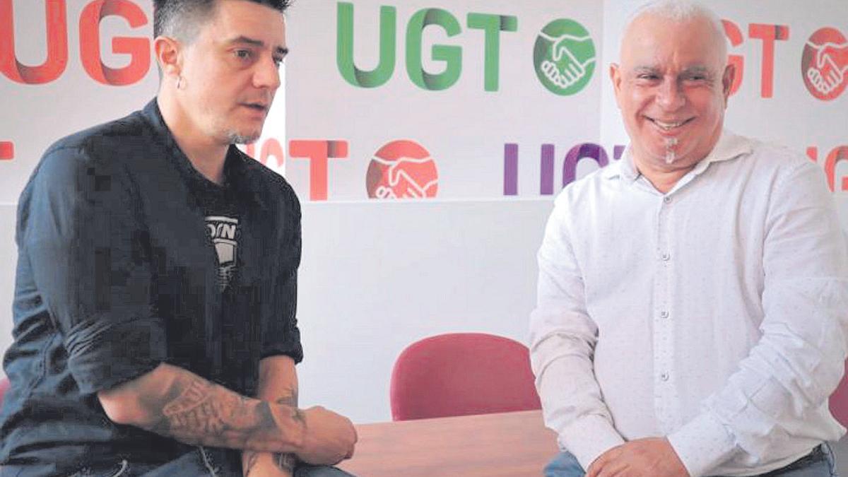 Manuel Navarro y Héctor Fajardo de UGT.