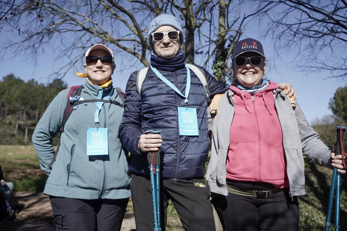 Maite Mercader, Fran Frutos i Pepa Reyes durant la Transéquia