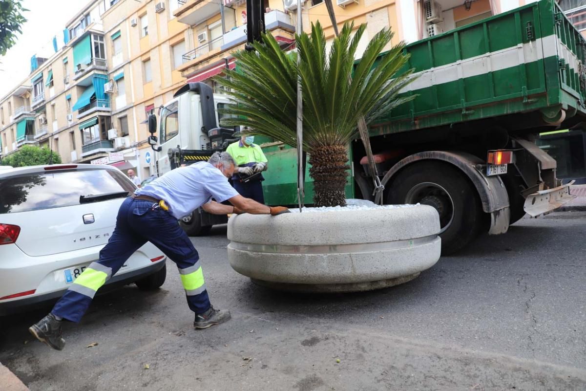 Preparativos para peatonalizar la Viñuela