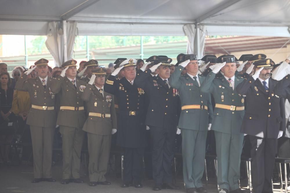 Actos del Día de la Hispanidad en la comandancia de la Guardia Civil de Gijón