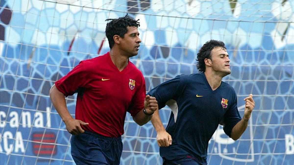 Rijkaard y Luis Enrique coincidieron en el Barça