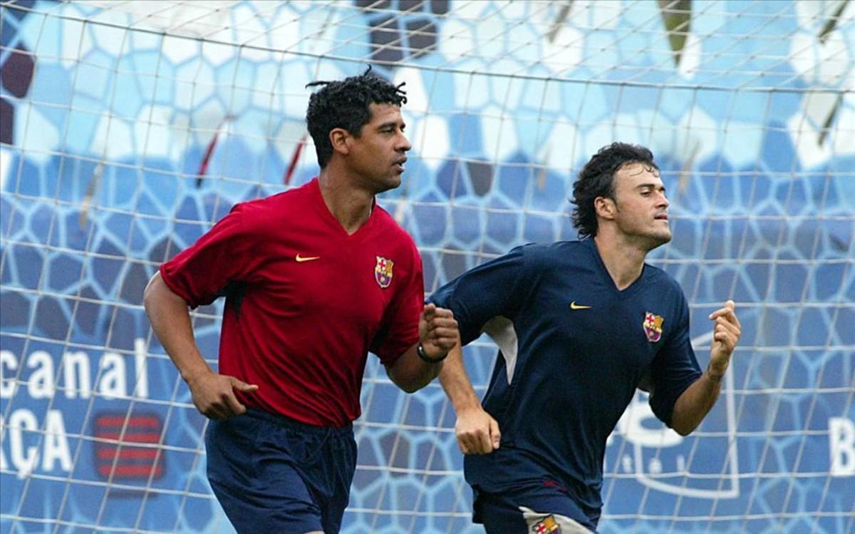 Rijkaard y Luis Enrique coincidieron en el Barça