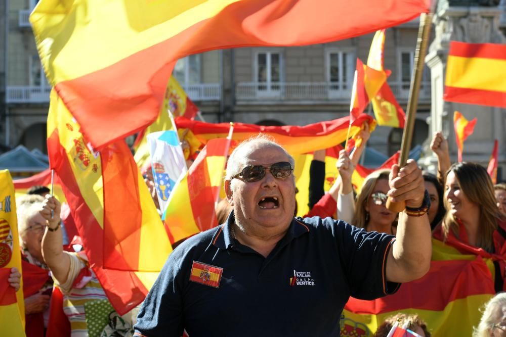 Concentración por la unidad de España en A Coruña