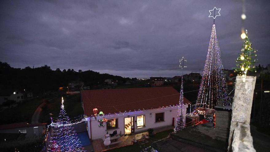Al árbol de Navidad de Vigo le sale un competidor: vecinos de San Andrés izan uno de 20 metros