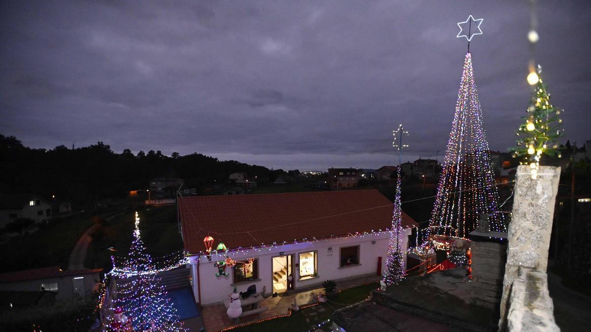 Al árbol de Navidad de Vigo le sale un competidor: vecinos de San Andrés izan uno de 20 metros