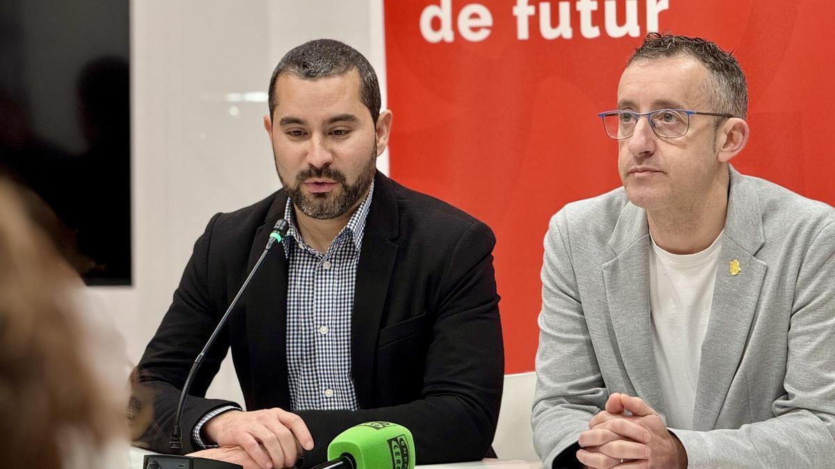 Los socialistas Samuel Falomir y José Luis Lorenz.