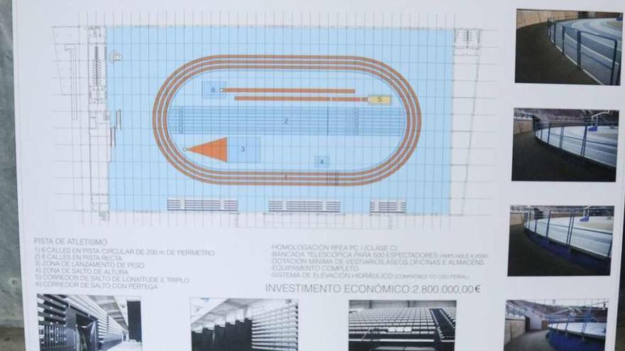 Proyecto de la pista de atletismo hidráulica en Expourense. // Brais Lorenzo