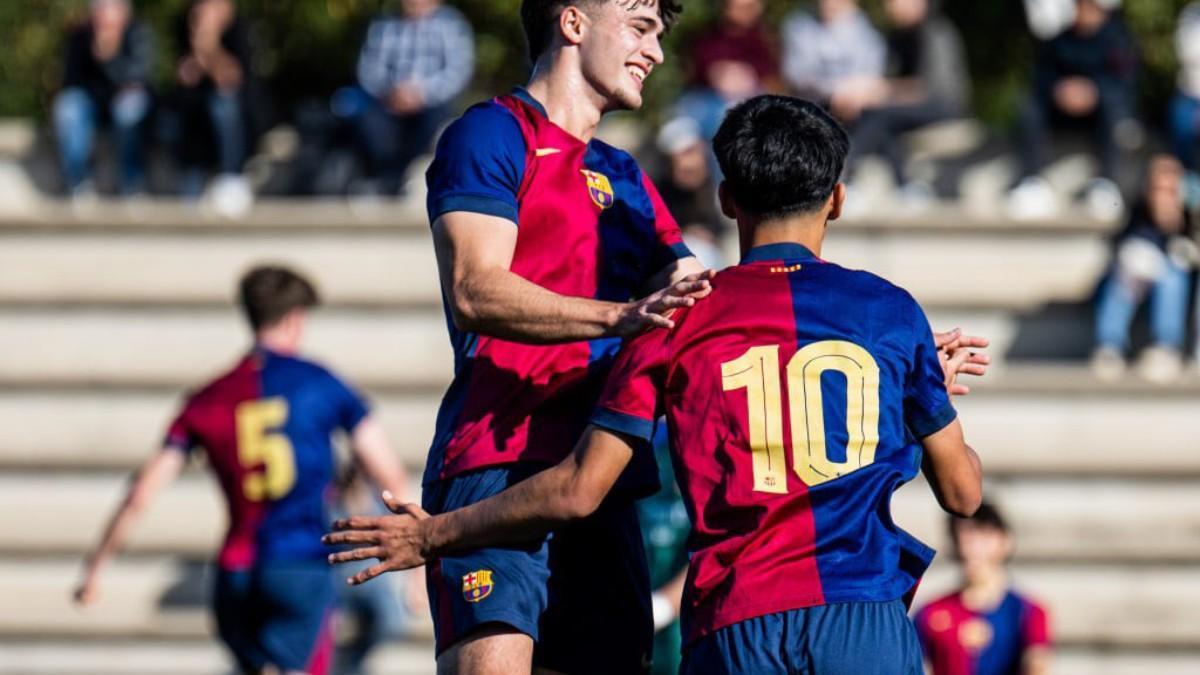 Dro y Adrià Muñoz se entienden muy bien en el Juvenil B