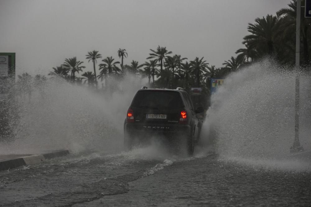 Temporal de lluvia en Elche