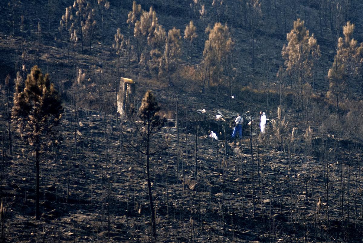 Incendio en la zona de Monterrei, Ourense.